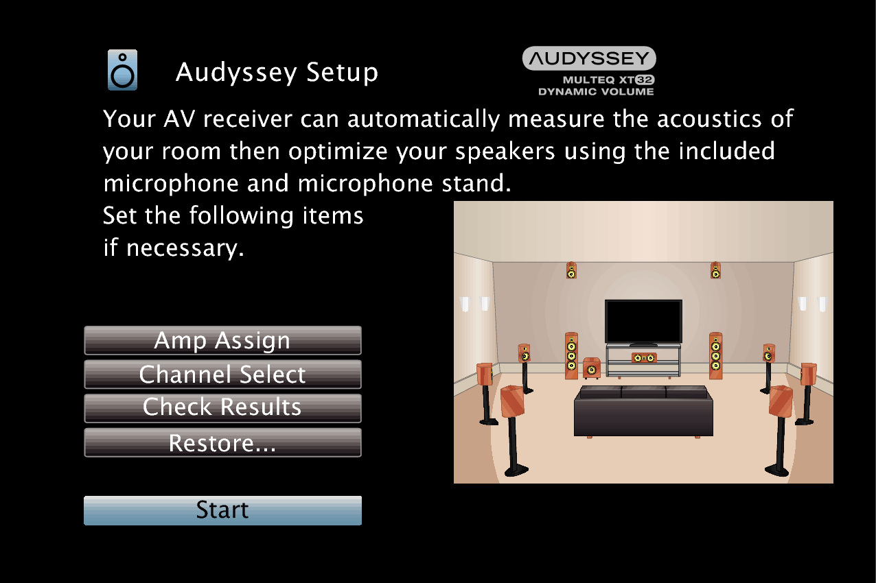 GUI AudysseySetup3 MultEQ XT32 E2